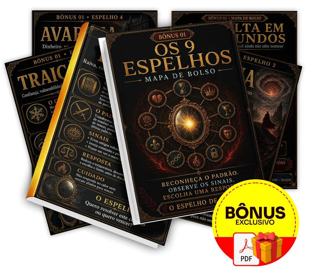 Mockup do bônus 01 Os 9 Espelhos Mapa de Bolso