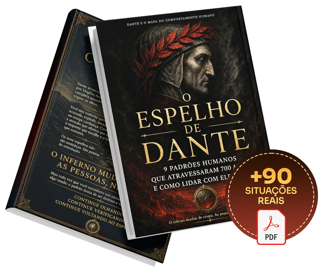 Mockup da Edição Essencial de O Espelho de Dante